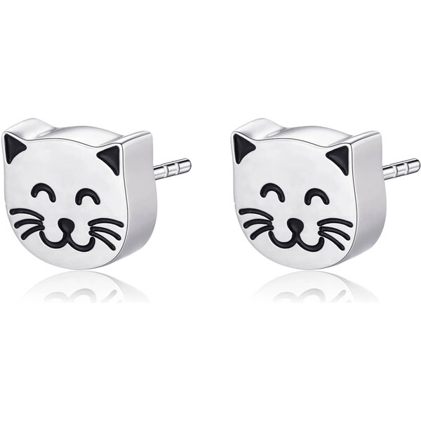 SAgapõ Krásne oceľové náušnice Mačičky CLICK SCK154 66578992