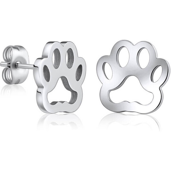 Silvego Oceľové náušnice Labky KMM86572 66578494