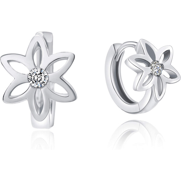 MOISS Nežné strieborné náušnice s kvetinami E0000140 67196166