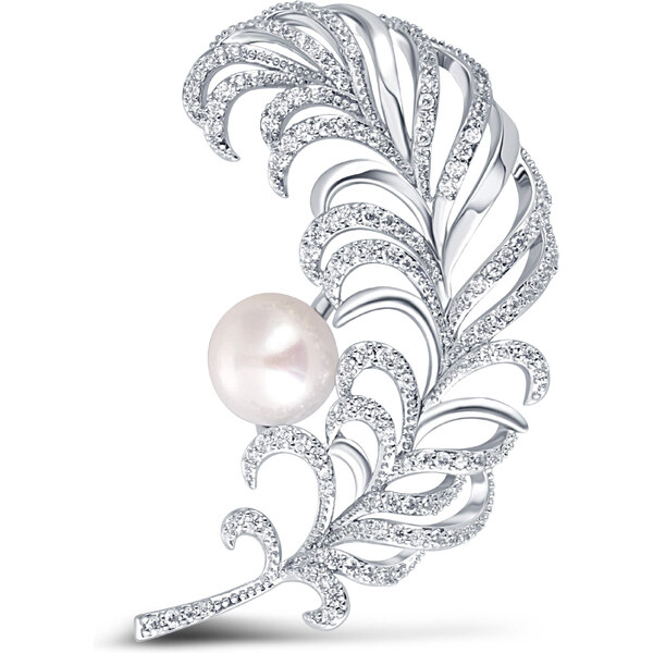 JwL Luxury Pearls Prekrásna perlová brošňa Peříčko JL0699 66582774