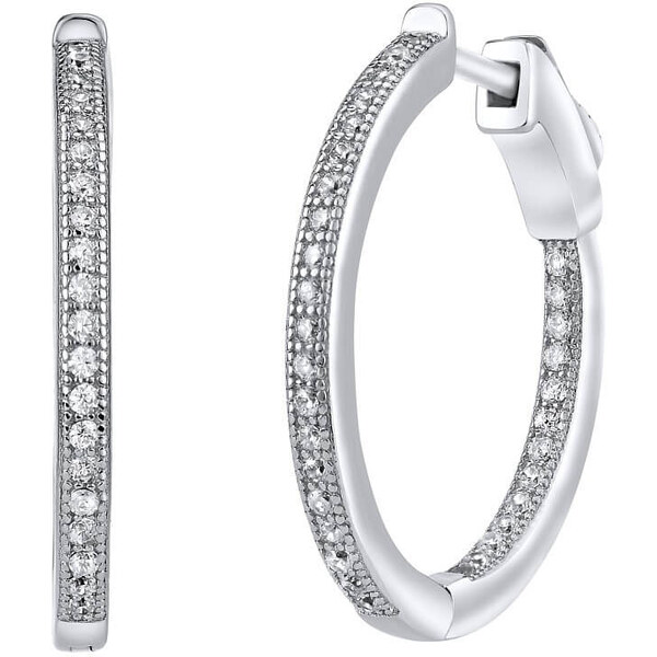 Silvego Strieborné kruhové náušnice s unikátnym zapínaním Milla 66595403