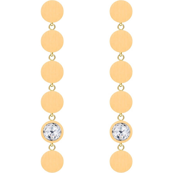 Preciosa Dlhé pozlátené náušnice Essential s kubickou zirkónia 7434Y00 66578768