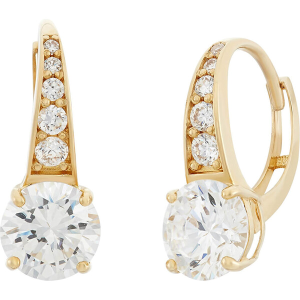 JVD Pozlátené náušnice s čírymi zirkónmi SVLE0974XH2GO00 66581951