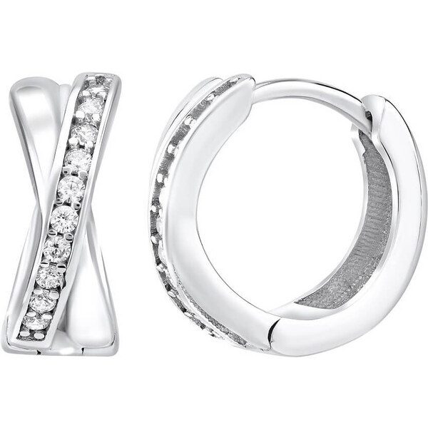 Silvego Jemné kruhové náušnice so zirkónmi Audrey QR440 66579253