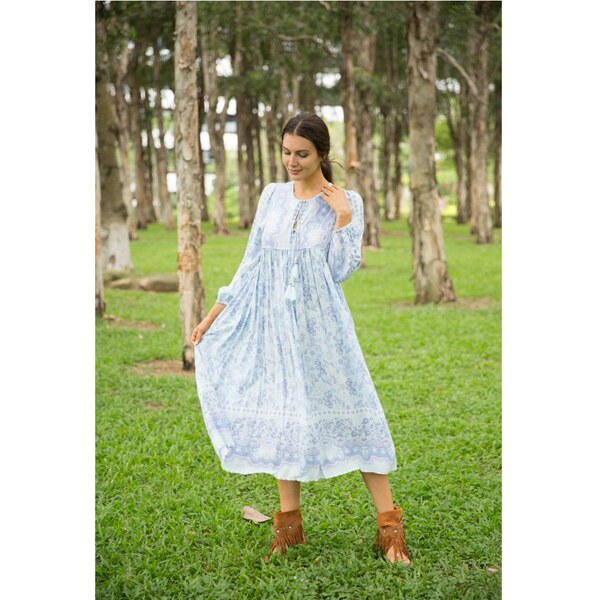 Last queen Modré boho šaty 25089744