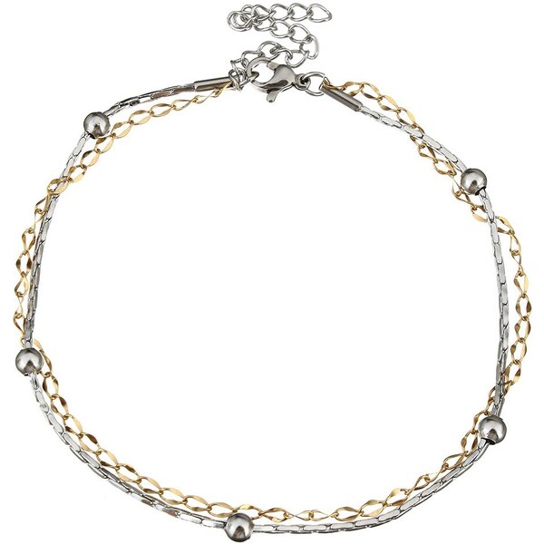 Šperky4U Dvojitá oceľová retiazka na nohu RN1130 25090138