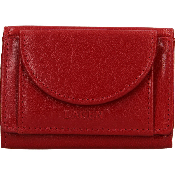 Lagen Dámska malá kožená peňaženka W 22030 (malá peňaženka) červená 44017156