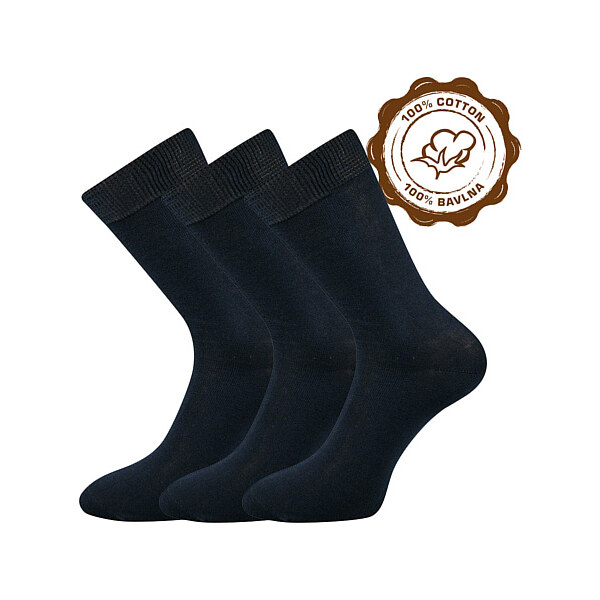 BLAŽEJ klasické 100% bavlnené ponožky Boma Tm. modrá 41-42 3 páry 26458694