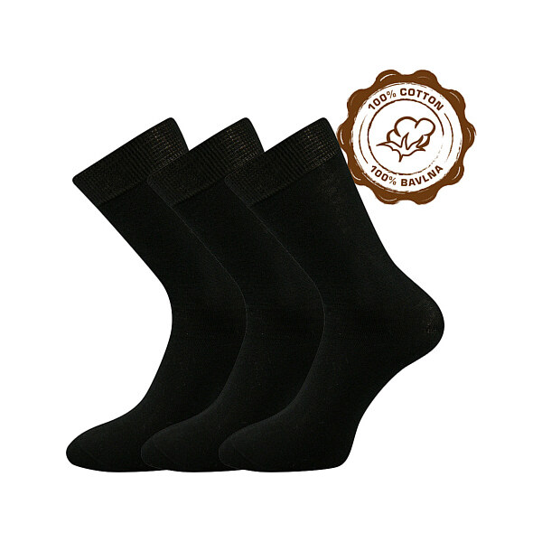 BLAŽEJ klasické 100% bavlnené ponožky Boma Čierna 41-42 3 páry 26458696