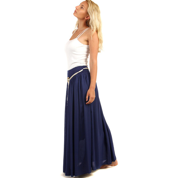 Glara Dámska dlhá jednofarebná maxi sukňa 9250526