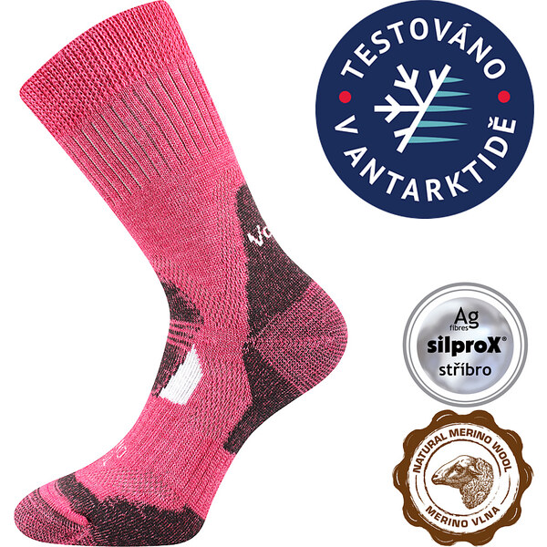 STABIL vlnené merino ponožky VoXX Růžová 35-38 1 pár 39220475