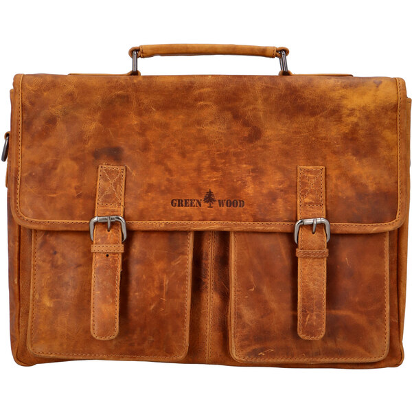 Pánska kožená taška camel - Greenwood Louney Camel 64125139