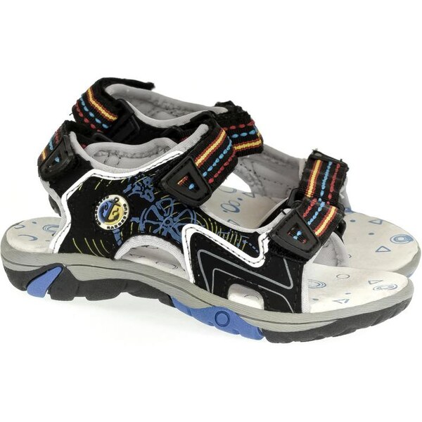 SUPER GEAR Detské čierne sandále JANÍK 25235161