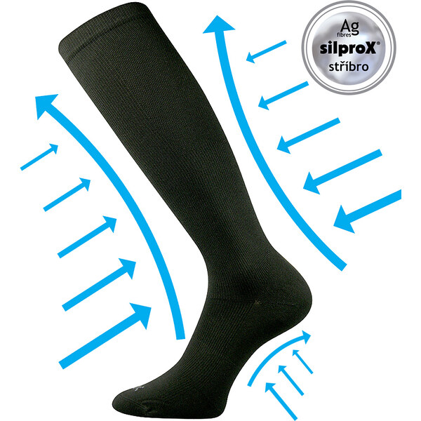 CROMA kompresný antibakteriálne podkolienky VoXX Čierna 35-38 1 pár 26458588