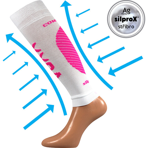 PROTECT kompresné návlek VoXX - LÝTKO Biela S / M 1 kus 26251830