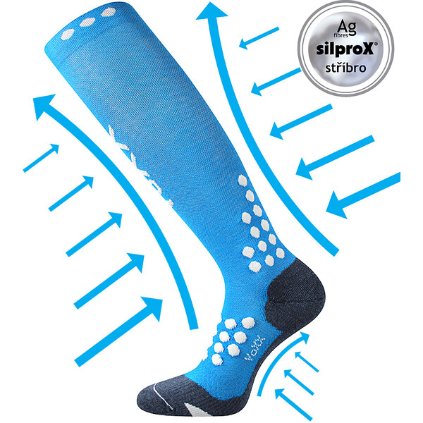 MARATHON funkčné kompresné podkolienky s iónmi striebra VoXX Modrá 35 40957237