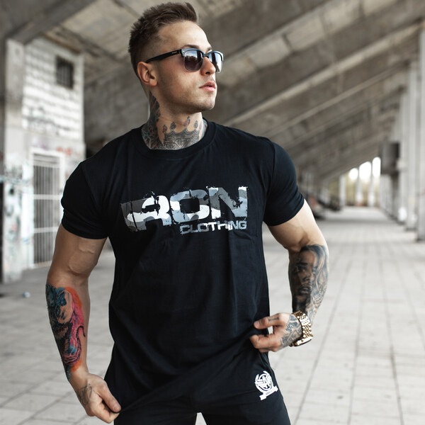 Iron Aesthetics UltraSoft tričko Iron Camo Style, čierne 24553645