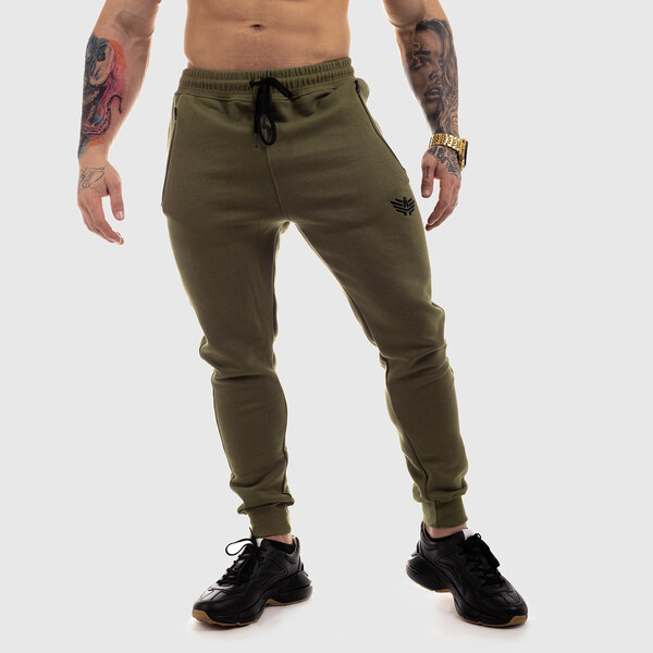 Jogger tepláky Iron Aesthetics Round, zelené 24553816