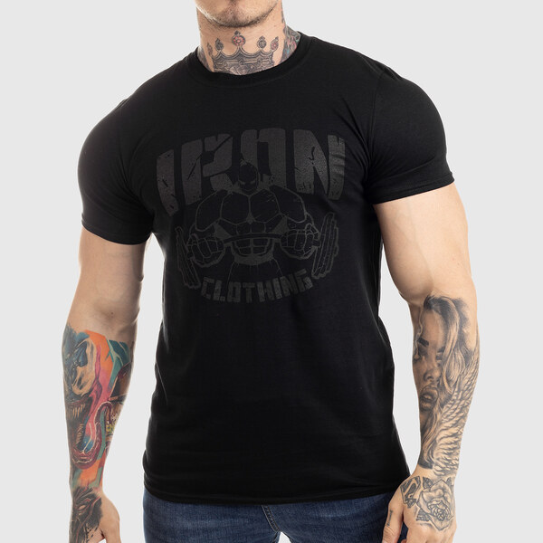 Iron Aesthetics UltraSoft tričko IRON MAN, black on black 24553869