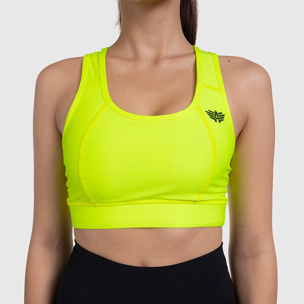 Dámska športová podprsenka - Iron Aesthetics, NEON YELLOW 24553927