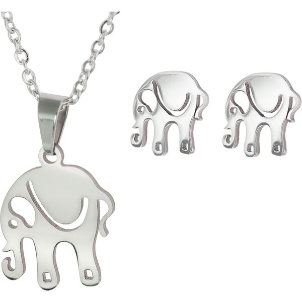 Lindas Jewelry Sada šperkov Slon Šťastie chirurgická oceľ IS072 62245607