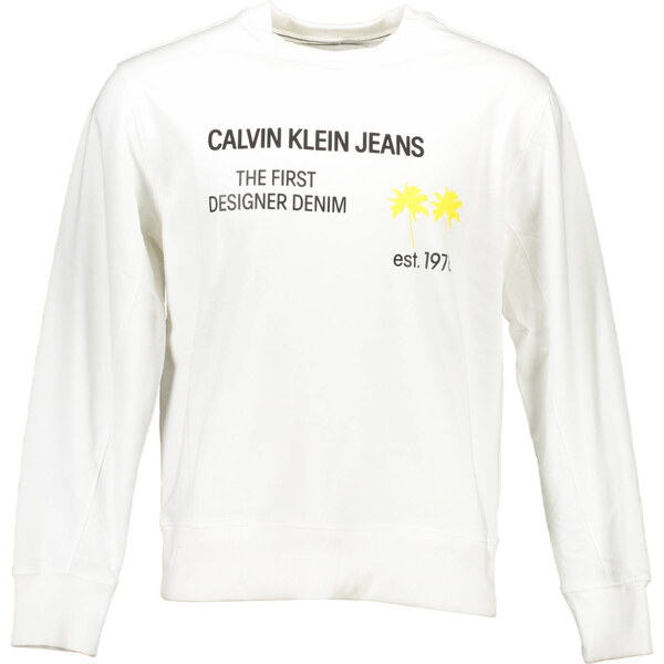 Biela mikina Calvin Klein bez zipsu 64707956