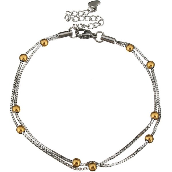 Šperky4U Dvojitá oceľová retiazka na nohu RN1128 25485340