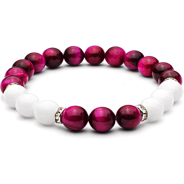 BudNej Minerálny náramok NELLA z tigrieho oka a tridacny MN1042 35941933