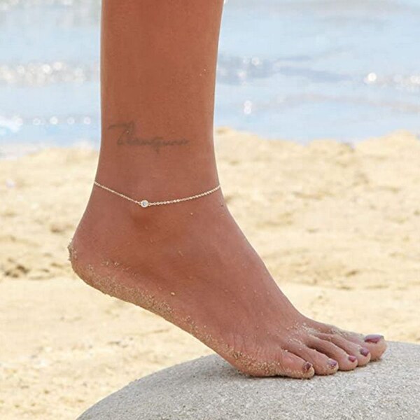 SWAROVSKI Elements Swarovski e. zlatá retiazka na nohu Serengeti 25538021