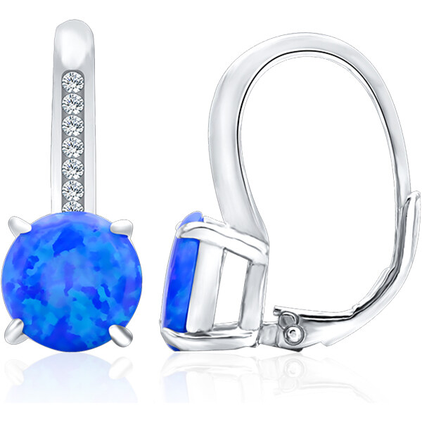 Olivie Strieborné náušnice OPÁL 5260 25717224