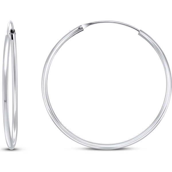 Brilio Silver Nadčasové strieborné kruhové náušnice EA020 2,5 cm 66579803