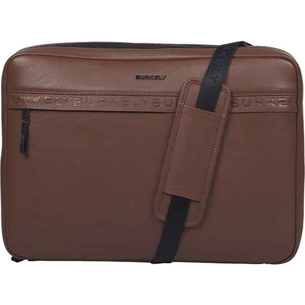Pánska kožená taška cez rameno Burkely Bolds - koňak 25013857
