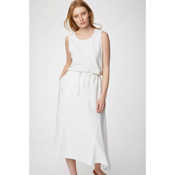 Glara Dámska jednofarebná sukňa z konope 36988777