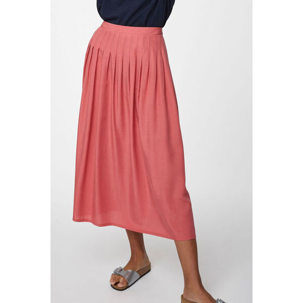 Glara Dámska jednofarebná eko sukňa 36988778