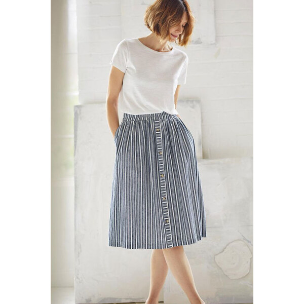 Glara Dámska riasená eko sukňa s kanabisom 25681028