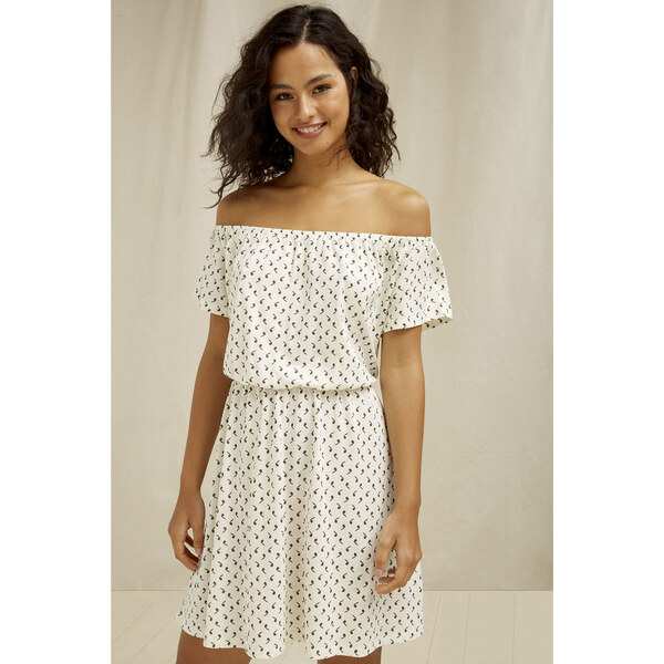 Glara Eko šaty s výstrihom Carmen 25681009