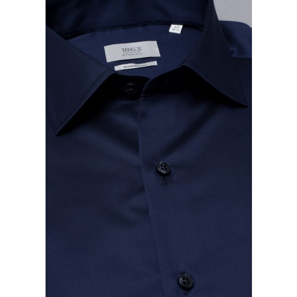 1863 BY ETERNA luxusná keprová košeľa polnočná modrá Modern Fit super 29399669