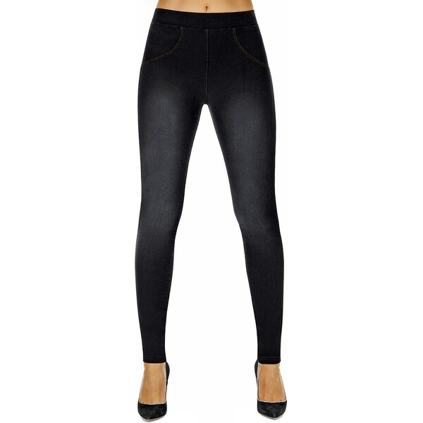 Glara Kvalitné džínsové push-up legíny 27449905