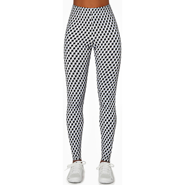 Glara Športové legíny s vyšším pásom opticky zoštíhľujúci vzor 28801924