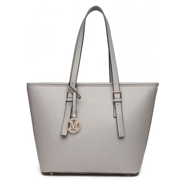 Miss Lulu Kabelka - elegancy na rameno šedá 45438674