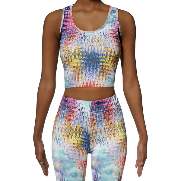 Glara Športový farebný crop top 36988763