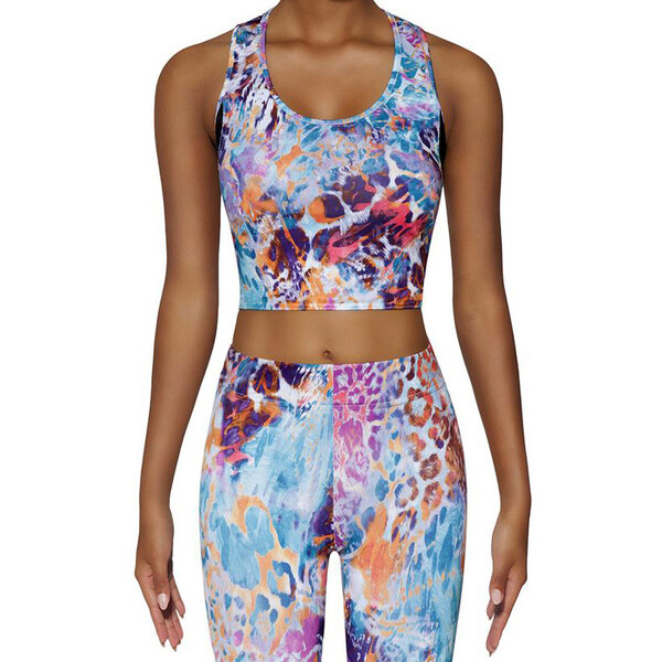 Glara Farebný športový crop top 36988760
