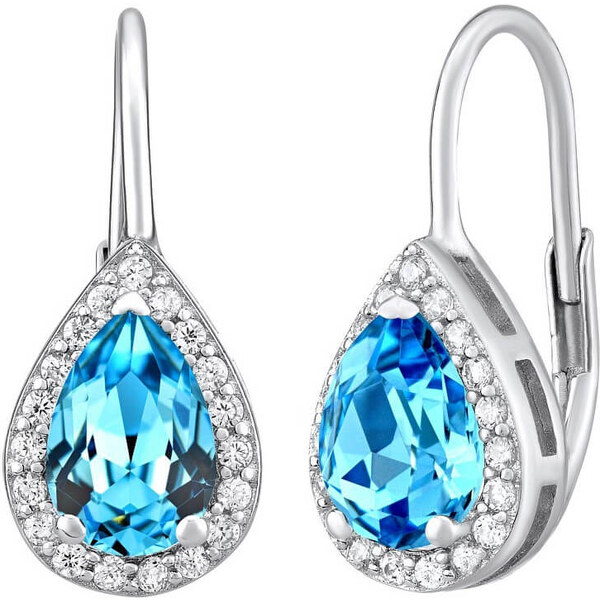 Silvego Strieborné náušnice Orianna so syntetickým topazom LPS0341BT 66582446