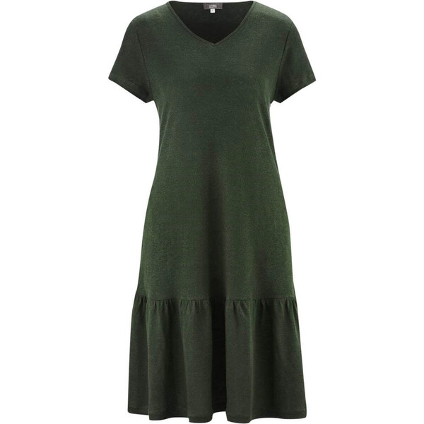 Glara Lanové šaty s volánom 25810700