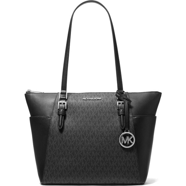 Michael Kors Kabelka Charlotte Large Logo and Leather Top-Zip Tote Bag 49382221