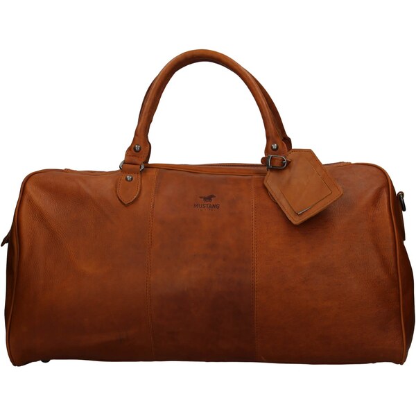 Pánska kožená cestovná taška Mustang Vojta - koňak 25837651