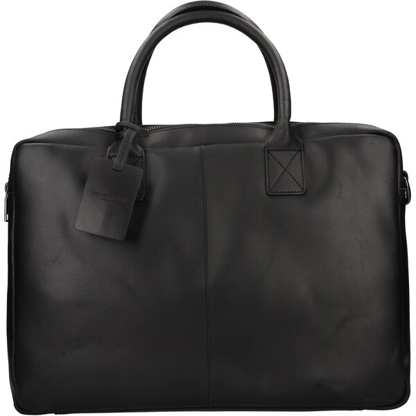 Kožená taška na notebook Burkely Taylor - čierna 25837656