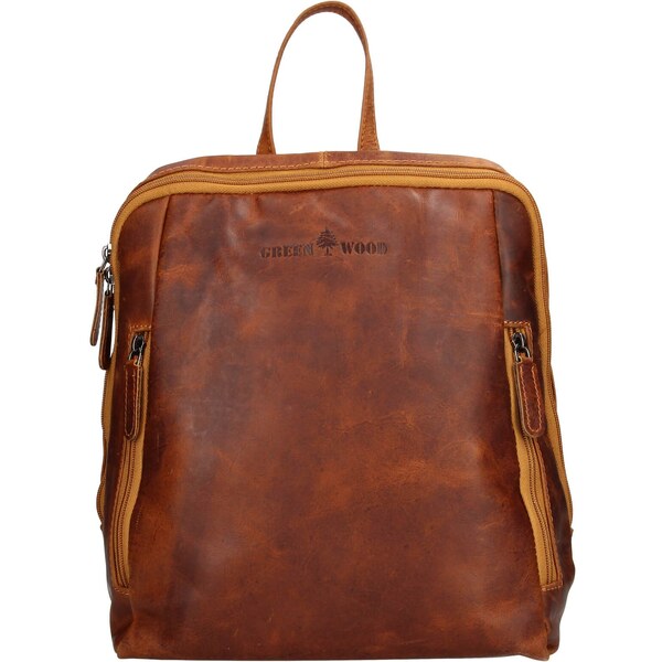 Kožený batoh Greenwood Liam - koňak 25837664