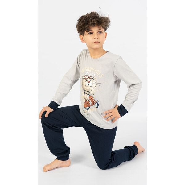 Vienetta Kids Detské dlhé pyžamo Motocykel 25868389