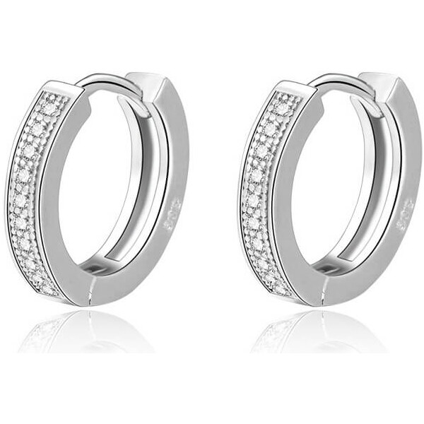 Beneto Elegantné kruhové náušnice zo striebra AGUC2237 66583883